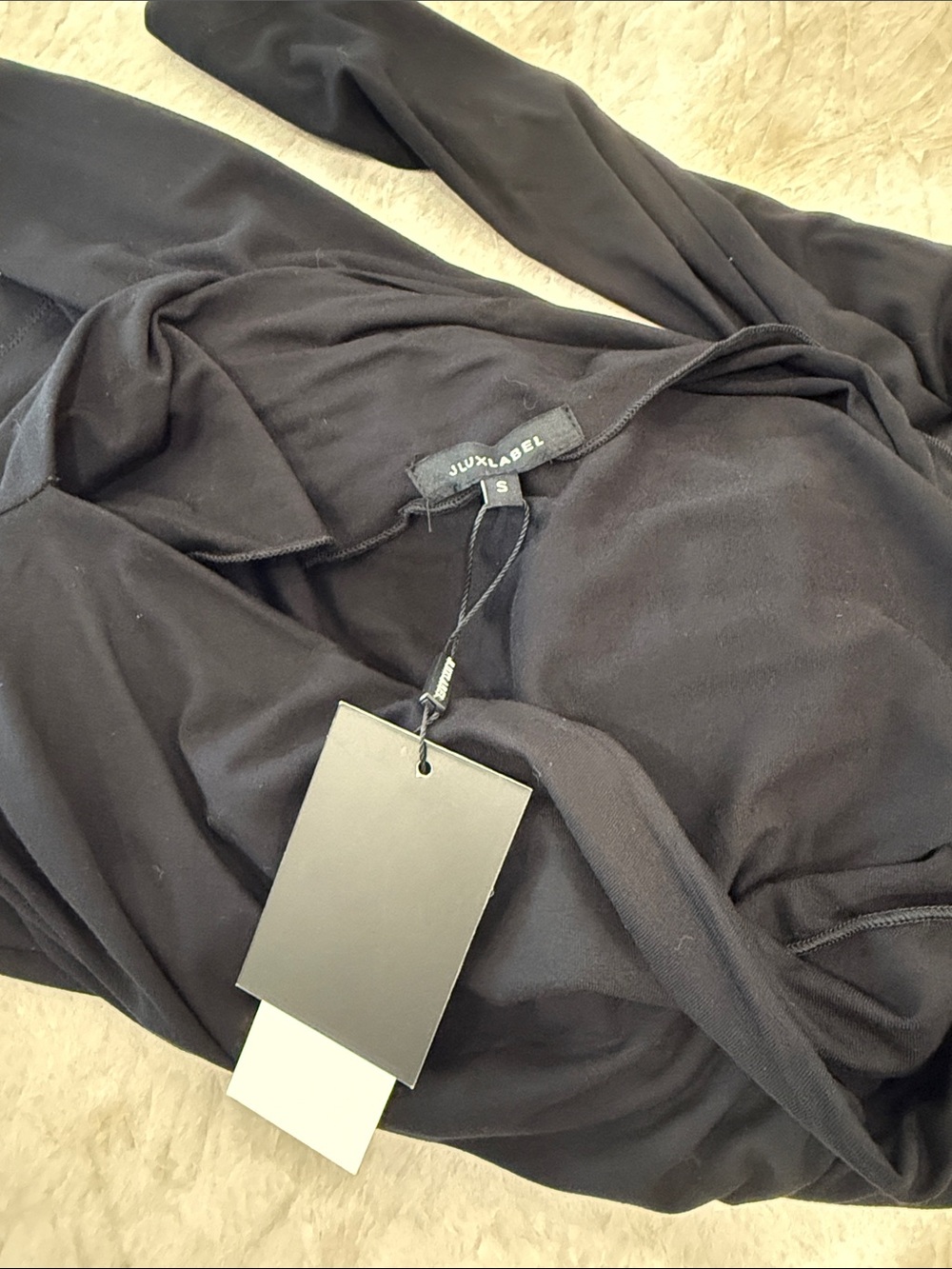 JLUXLABEL Black Wide Leg Pants & Long Sleeve Top Set - Picture 3 of 4
